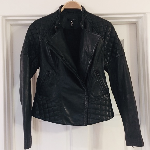 Aquawomens Quilted Leather Jacket 